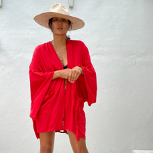 Load image into Gallery viewer, Luna Willow Kimono - Short Red

