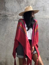 Load image into Gallery viewer, Boho Wanderlust Cape - Red
