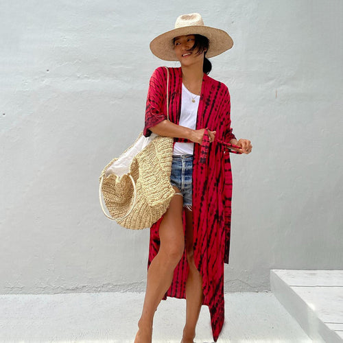 Coco Dawn Kimono - Red - Boho Boutique