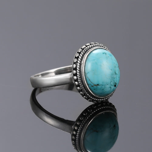 Oval Turquoise Ring - Boho Boutique