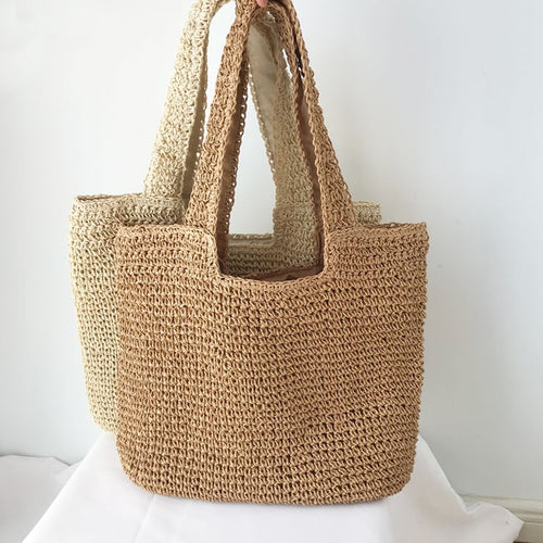 Casual Straw Shoulder Bag - Boho Boutique