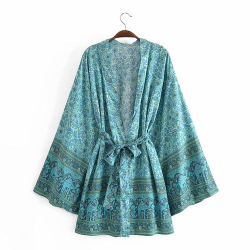 Kalinda Kimono - Blue - Boho Boutique