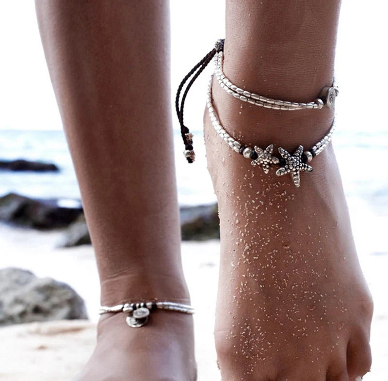 Beaded Starfish Anklet