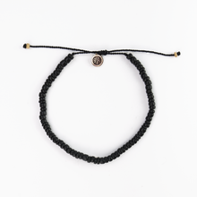 Load image into Gallery viewer, Bayu Beaded Anklet - Black - Boho Boutique
