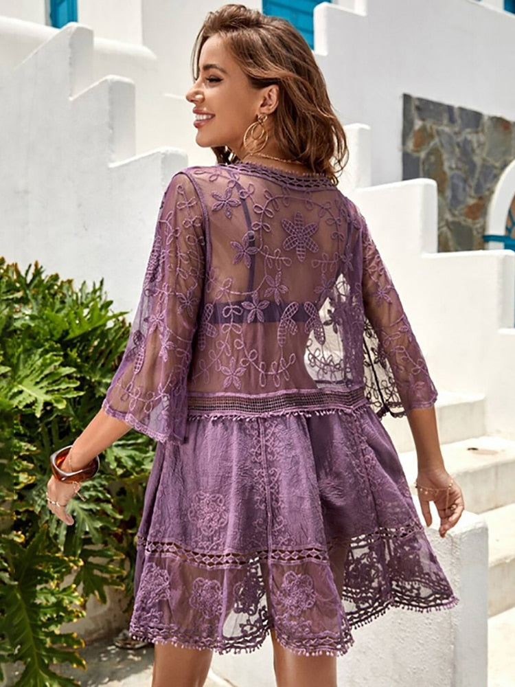 Ophelia Dress - purple - Boho Boutique