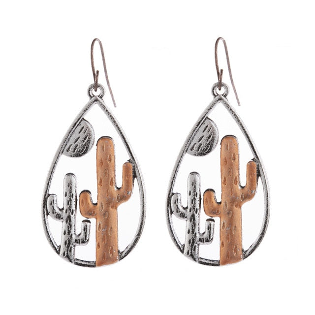 Cactus Earrings - Boho Boutique